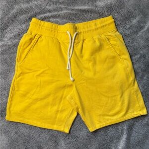 Yellow Knit Shorts